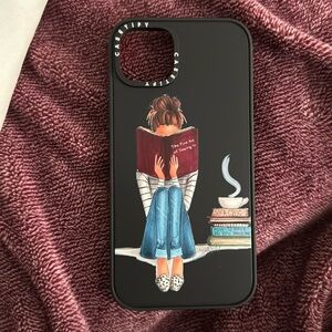 Casetify iPhone 15 Plus Girl Reading a Book (The Fine Art of Staying In)